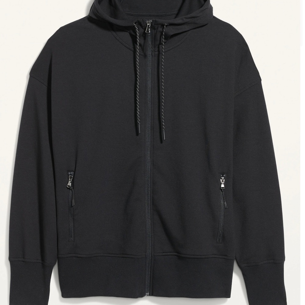 Old Navy Dynamic Fleece Zip Hoodie Black Small NWOT
